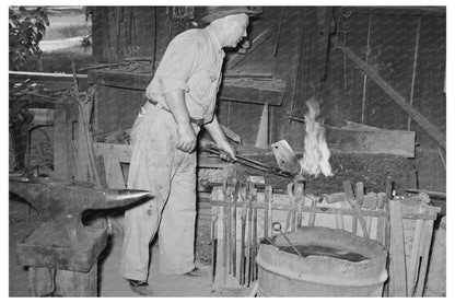 Blacksmith Shop Abbeville Louisiana October 1938 - Available at KNOWOL