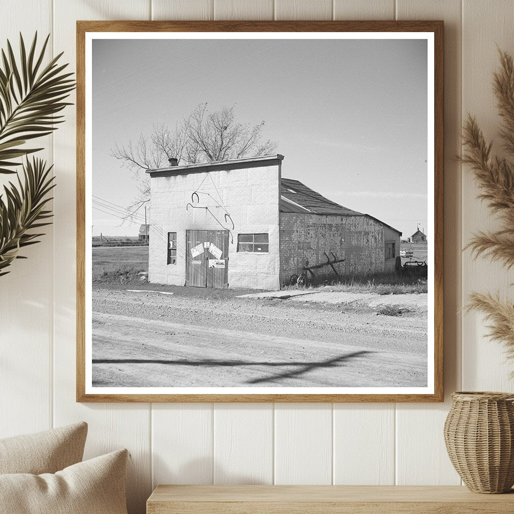 Blacksmith Shop in Des Lacs North Dakota 1937 - Available at KNOWOL