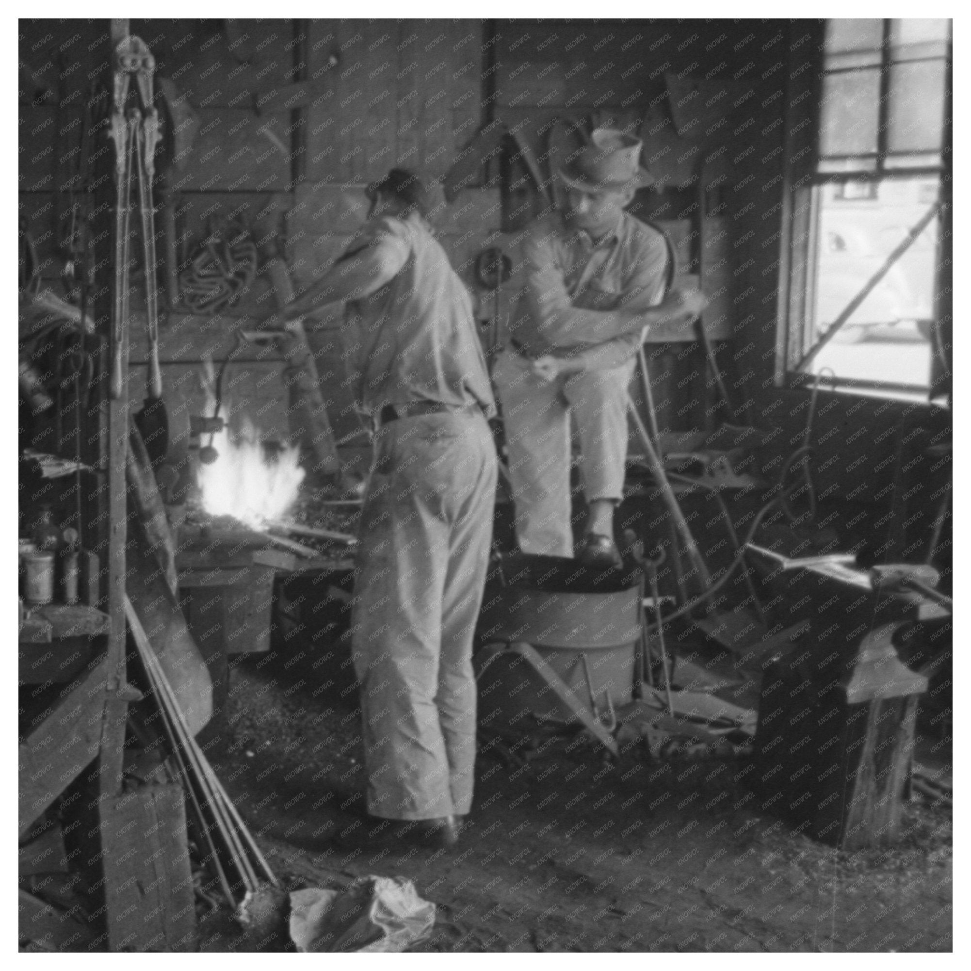 Blacksmith Shop in San Augustine Texas 1939 - Available at KNOWOL