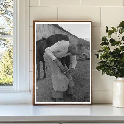 Blacksmith with Rodeo Performers San Angelo Fat Stock Show 1940 - Available at KNOWOL