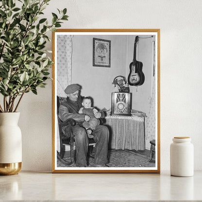 Blaze Gallagher and Son in North Dakota Home 1937 - Available at KNOWOL