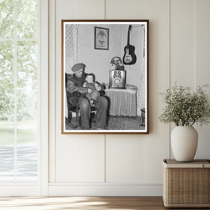 Blaze Gallagher and Son in North Dakota Home 1937 - Available at KNOWOL