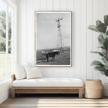 Blind Horse and Broken Windmill in Iowa December 1936 - Available at KNOWOL