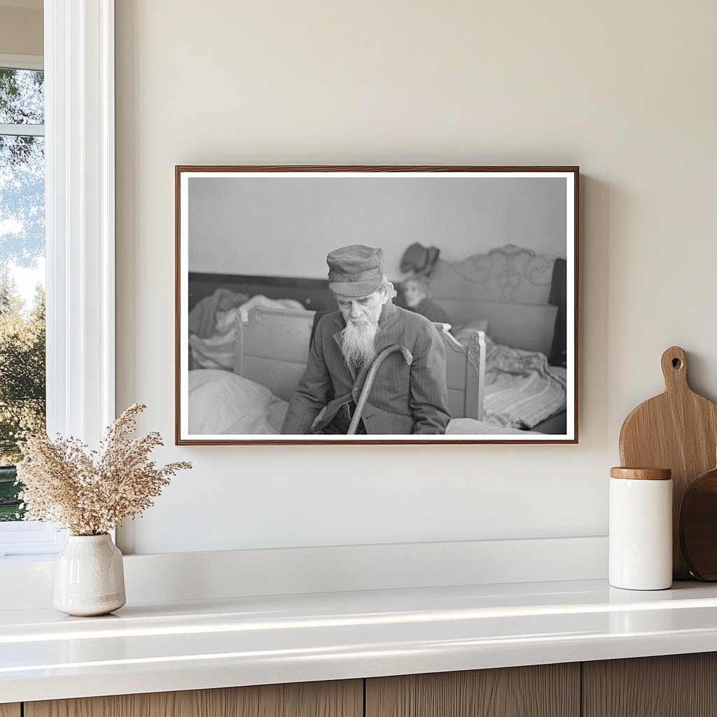 Blind Paralyzed Refugee in Sikeston Schoolhouse 1937 - Available at KNOWOL