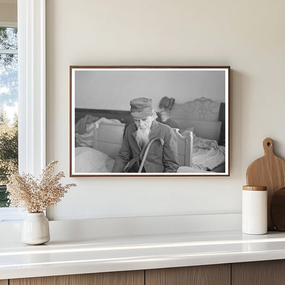 Blind Paralyzed Refugee in Sikeston Schoolhouse 1937 - Available at KNOWOL