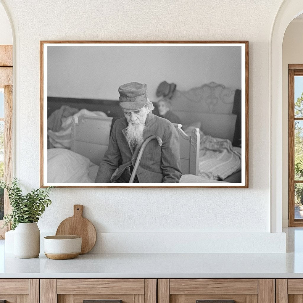 Blind Paralyzed Refugee in Sikeston Schoolhouse 1937 - Available at KNOWOL