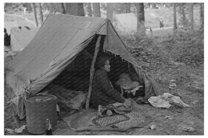 Blueberry Picker at Camp Little Fork Minnesota August 1937 - Available at KNOWOL