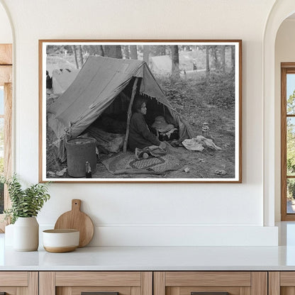 Blueberry Picker at Camp Little Fork Minnesota August 1937 - Available at KNOWOL