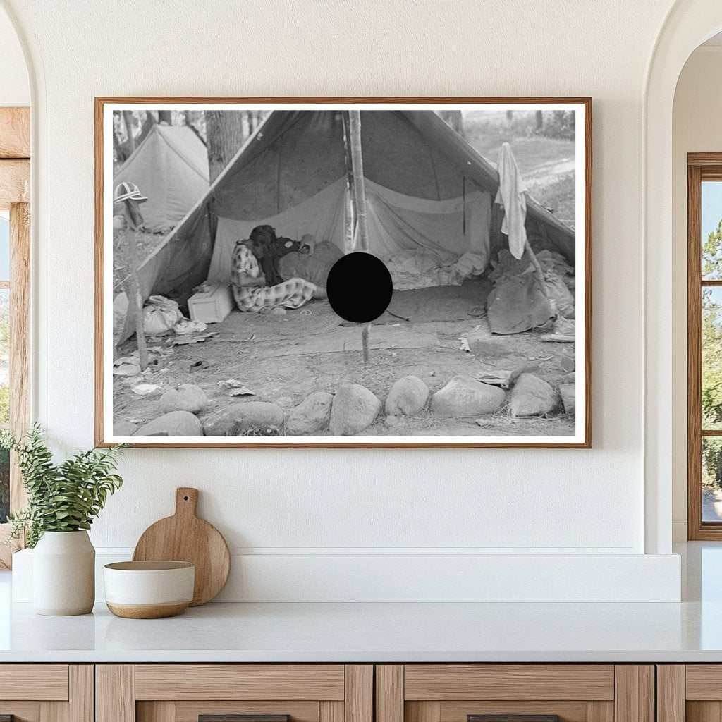 Blueberry Picker Tent Interior Minnesota 1937 - Available at KNOWOL
