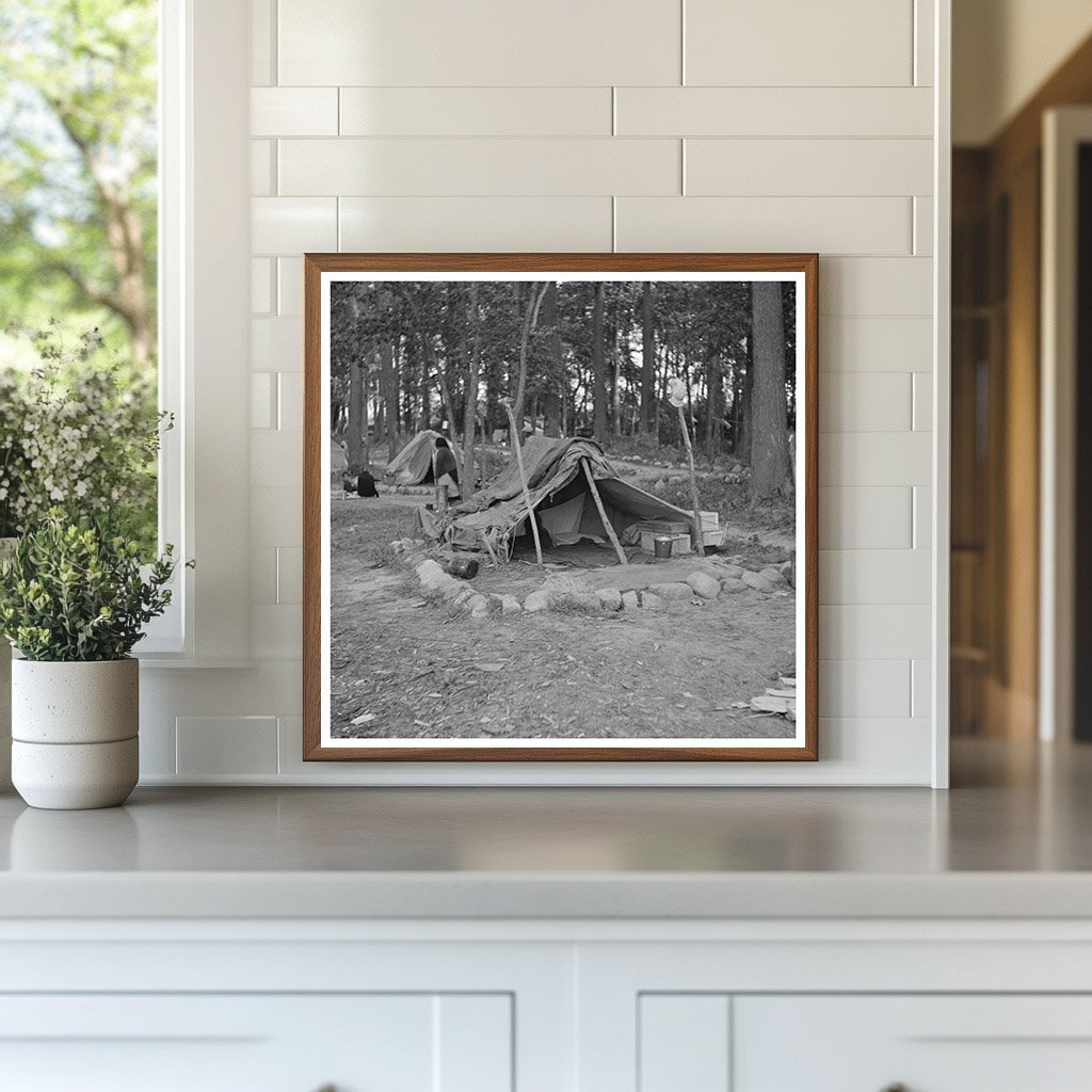 Blueberry Picker Tent Littlefork Minnesota August 1937 - Available at KNOWOL