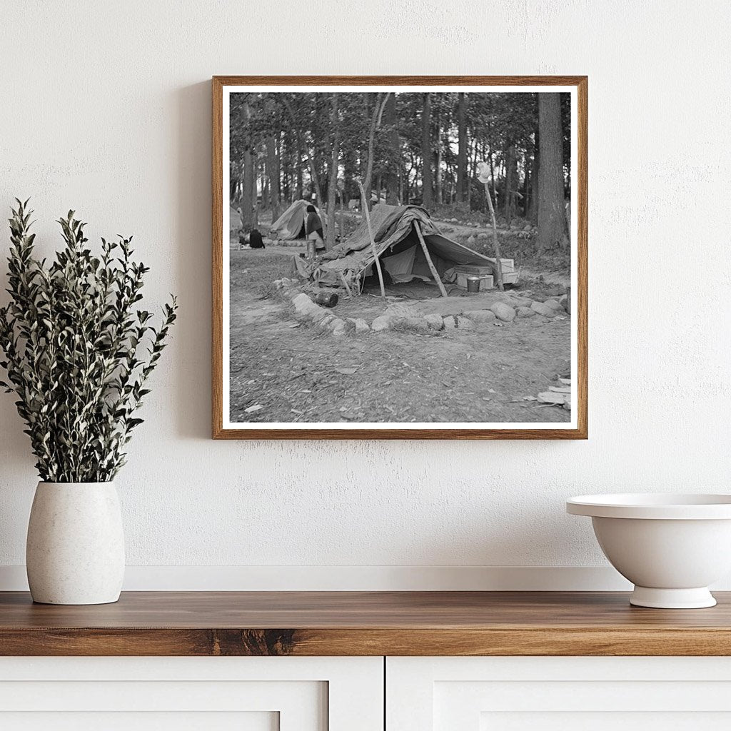 Blueberry Picker Tent Littlefork Minnesota August 1937 - Available at KNOWOL