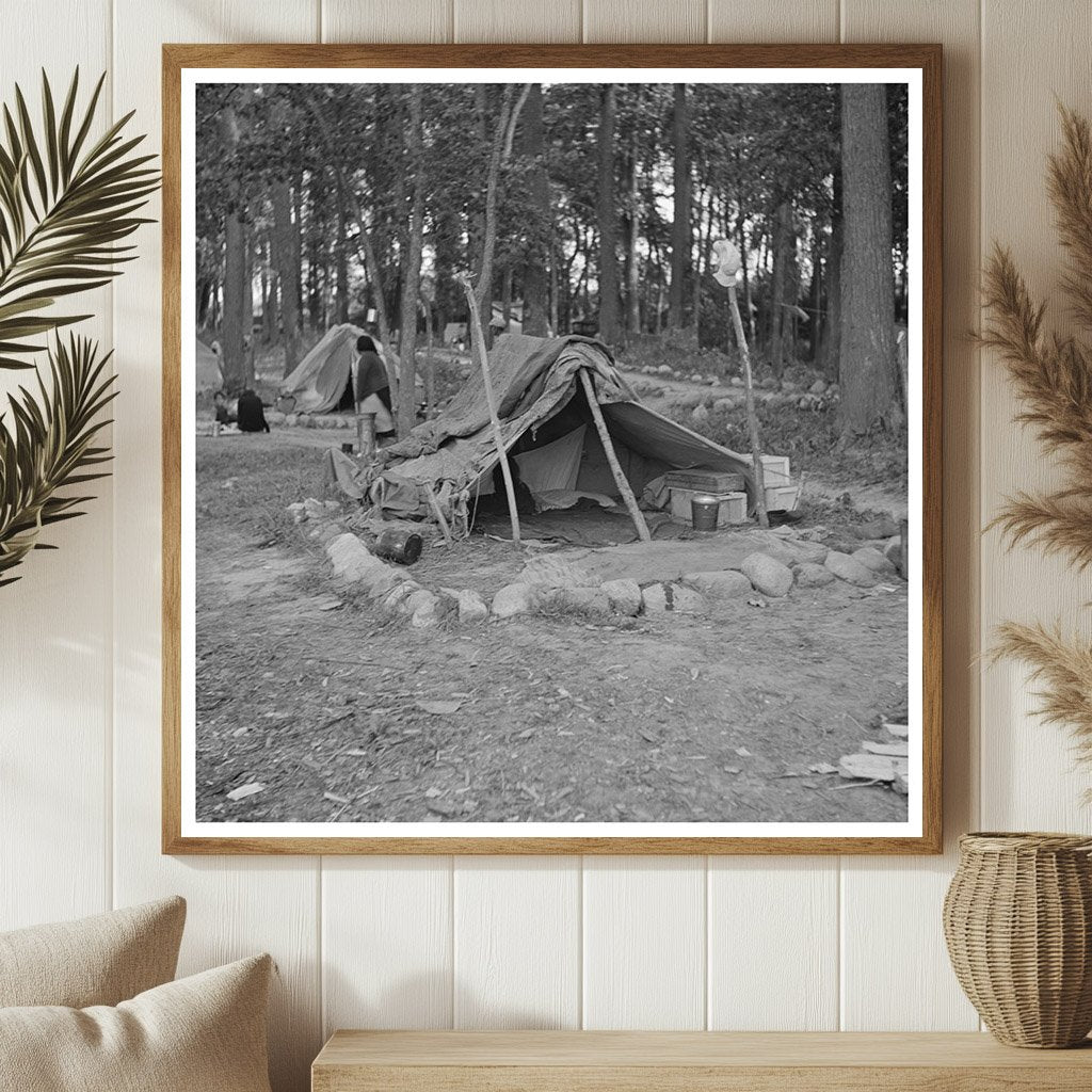 Blueberry Picker Tent Littlefork Minnesota August 1937 - Available at KNOWOL