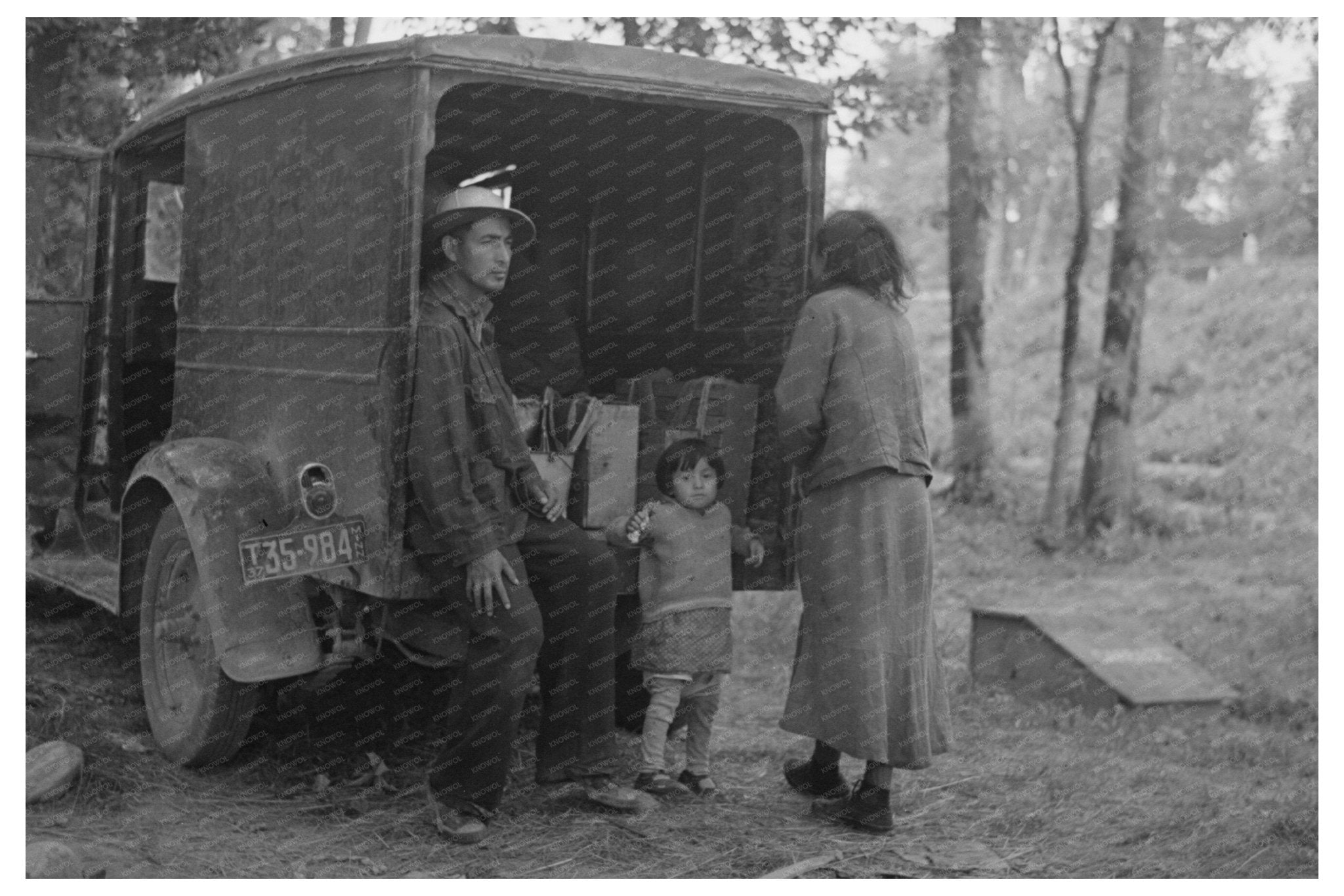 Blueberry Pickers Preparing in Little Fork Minnesota 1937 - Available at KNOWOL