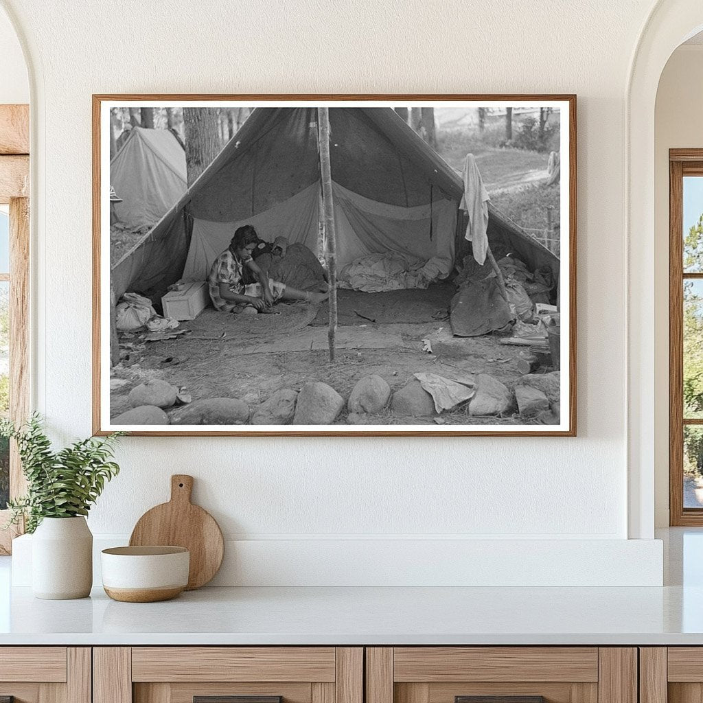 Blueberry Pickers Tent Little Fork Minnesota August 1937 - Available at KNOWOL