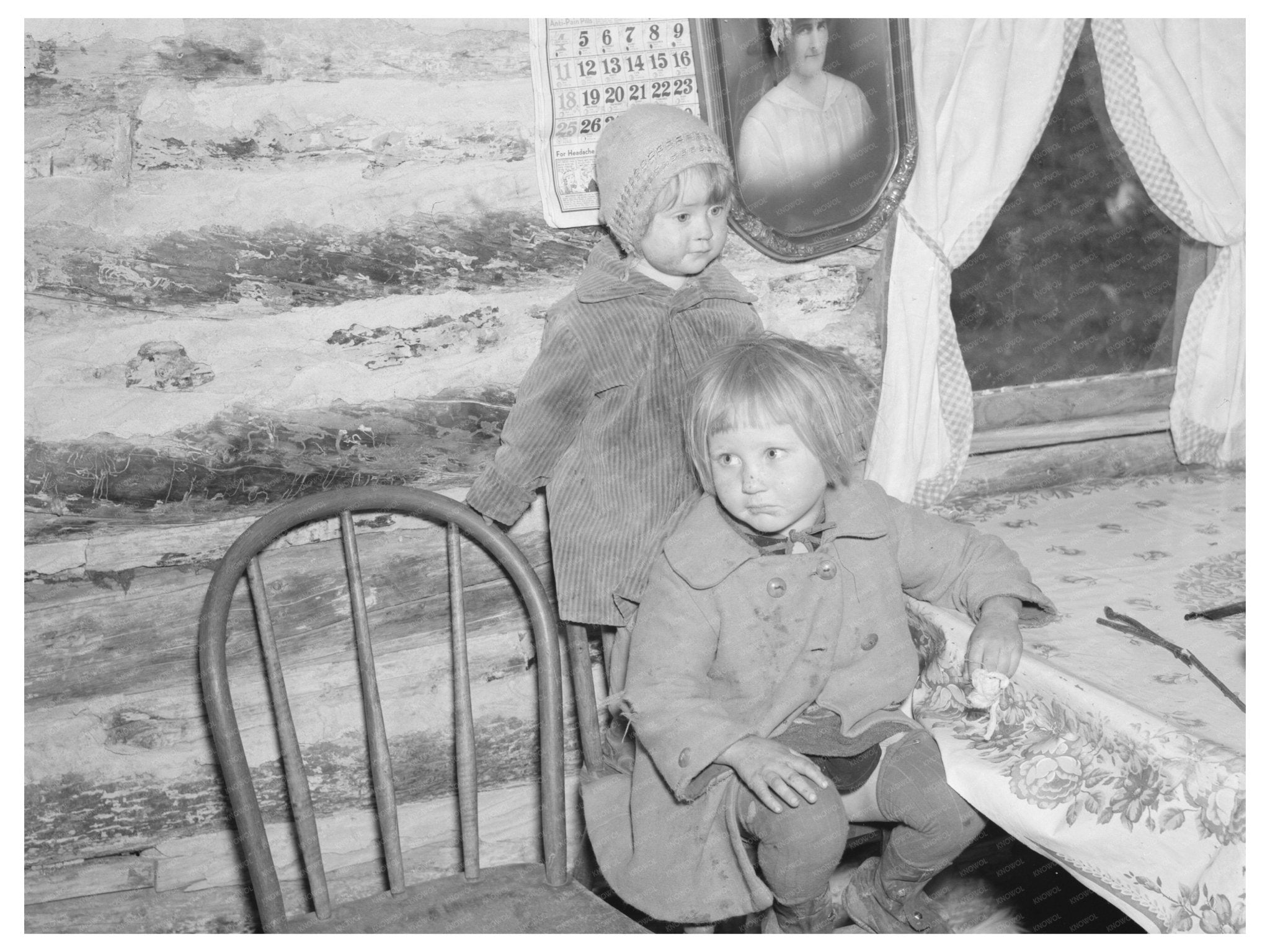 Bodray Children in Home Tipler Wisconsin May 1937 - Available at KNOWOL