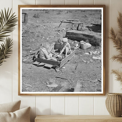 Bodray Children Playing in Sandpile Tipler Wisconsin 1937 - Available at KNOWOL