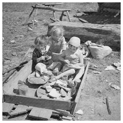 Bodray Family Children Playing Outdoors Tipler Wisconsin 1937 - Available at KNOWOL