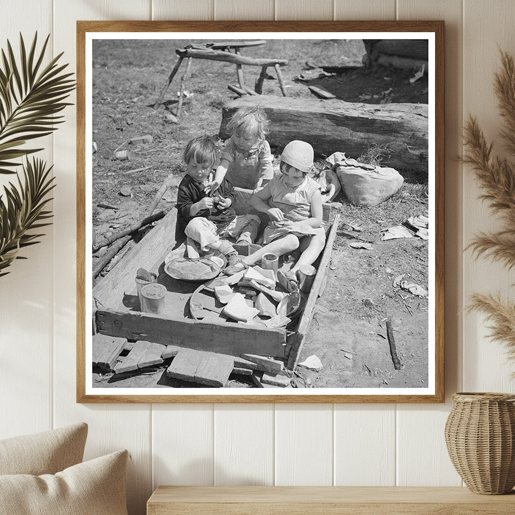 Bodray Family Children Playing Outdoors Tipler Wisconsin 1937 - Available at KNOWOL