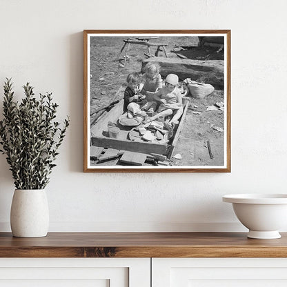 Bodray Family Children Playing Outdoors Tipler Wisconsin 1937 - Available at KNOWOL