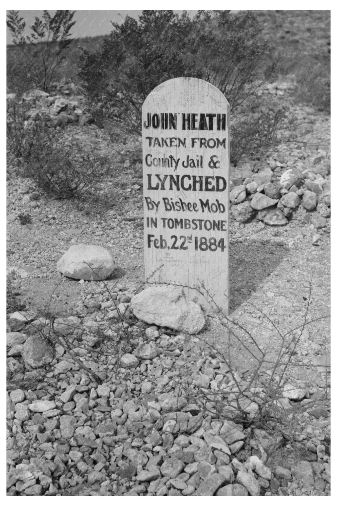 Boot Hill Cemetery Tombstone Arizona 1940 - Available at KNOWOL