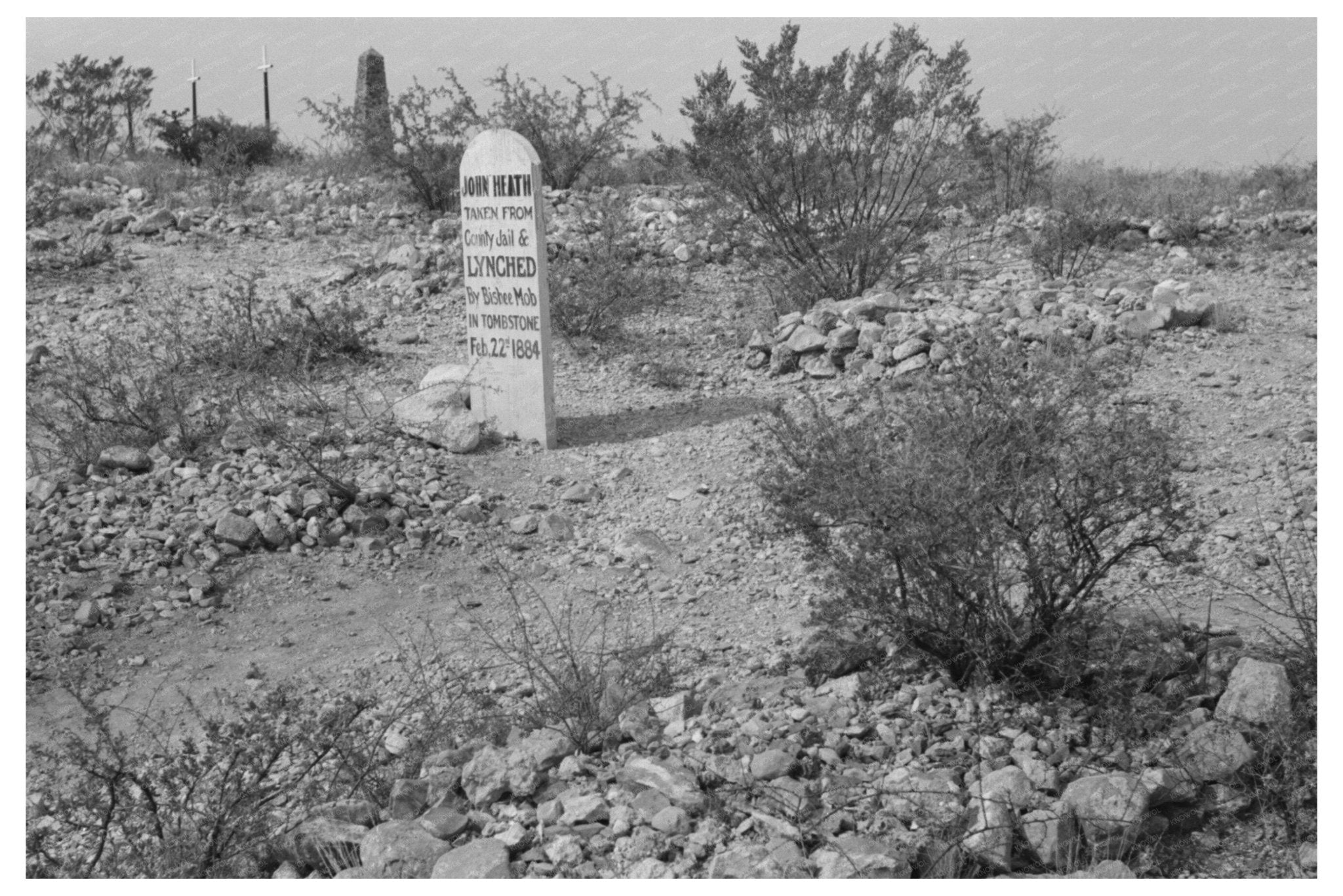Boothill Cemetery Tombstone Arizona April 1940 - Available at KNOWOL