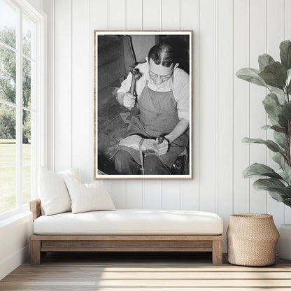 Bootmaker in Alpine Texas May 1939 Craftsmanship Scene - Available at KNOWOL