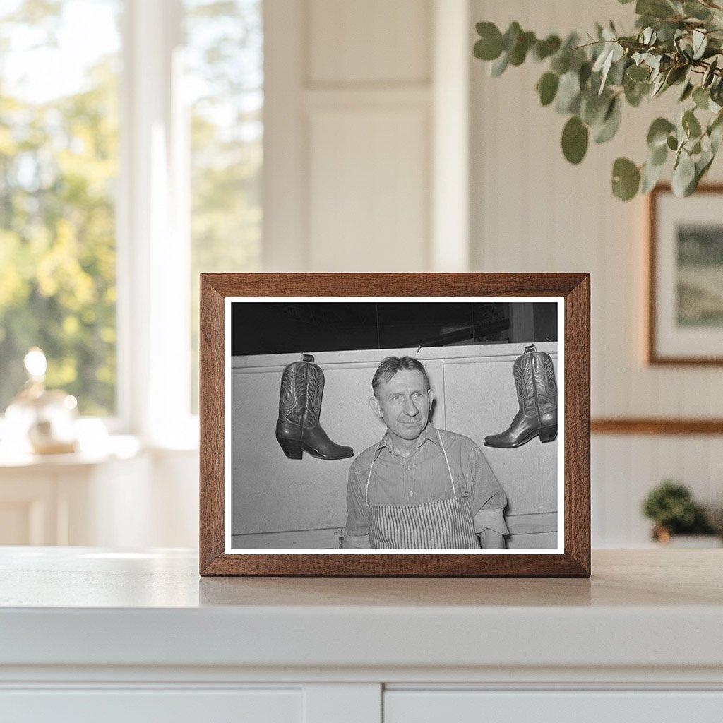 Bootmaker in Alpine Texas May 1939 Vintage Photo - Available at KNOWOL