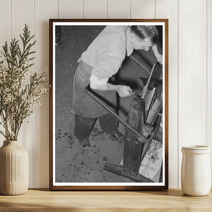 Bootmaking Workers with Leather in Alpine Texas 1939 - Available at KNOWOL