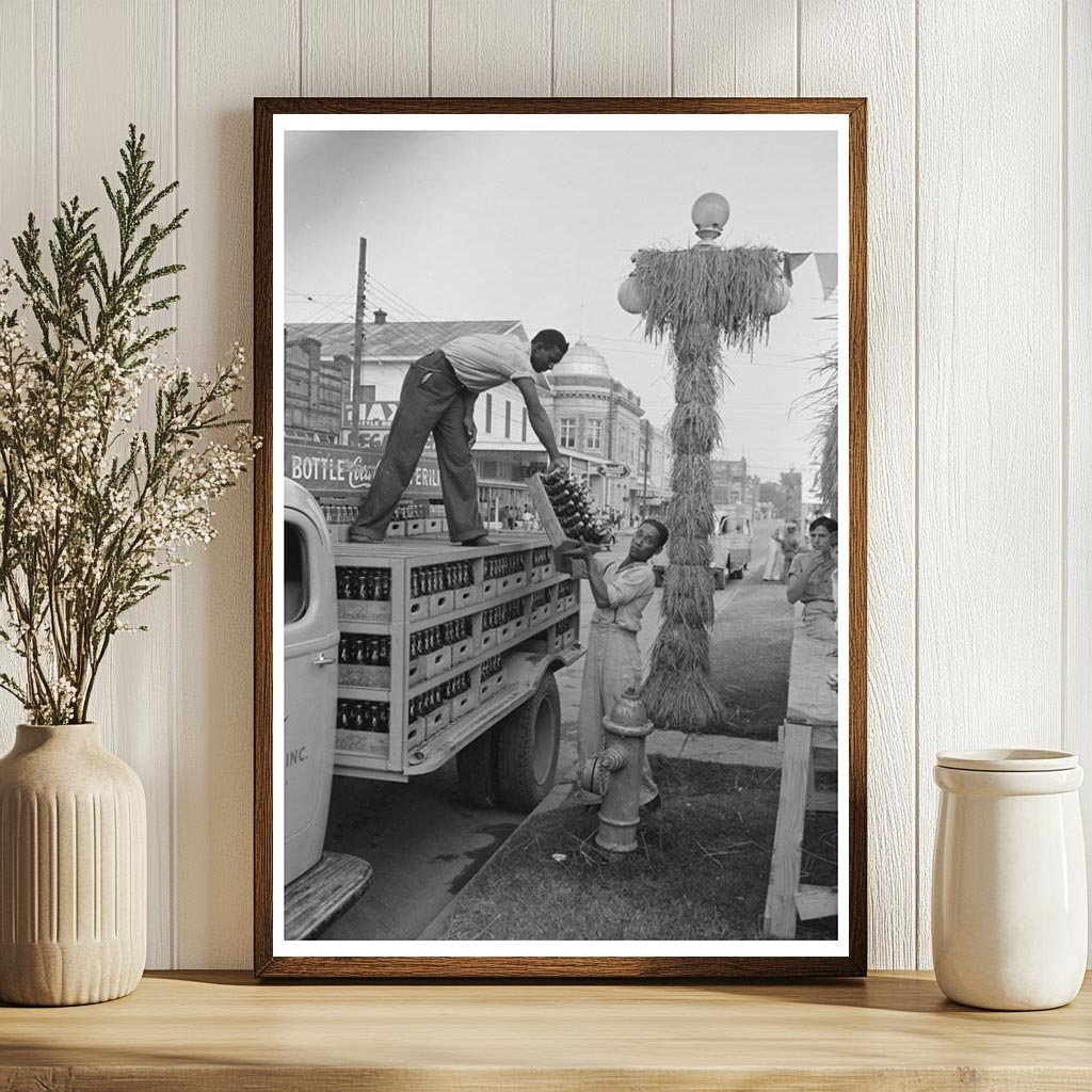 Bottled Drinks Unloading at National Rice Festival 1938 - Available at KNOWOL