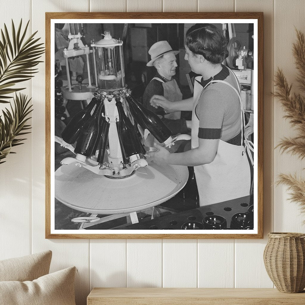 Bottling Champagne at Sonoma County Winery January 1942 - Available at KNOWOL