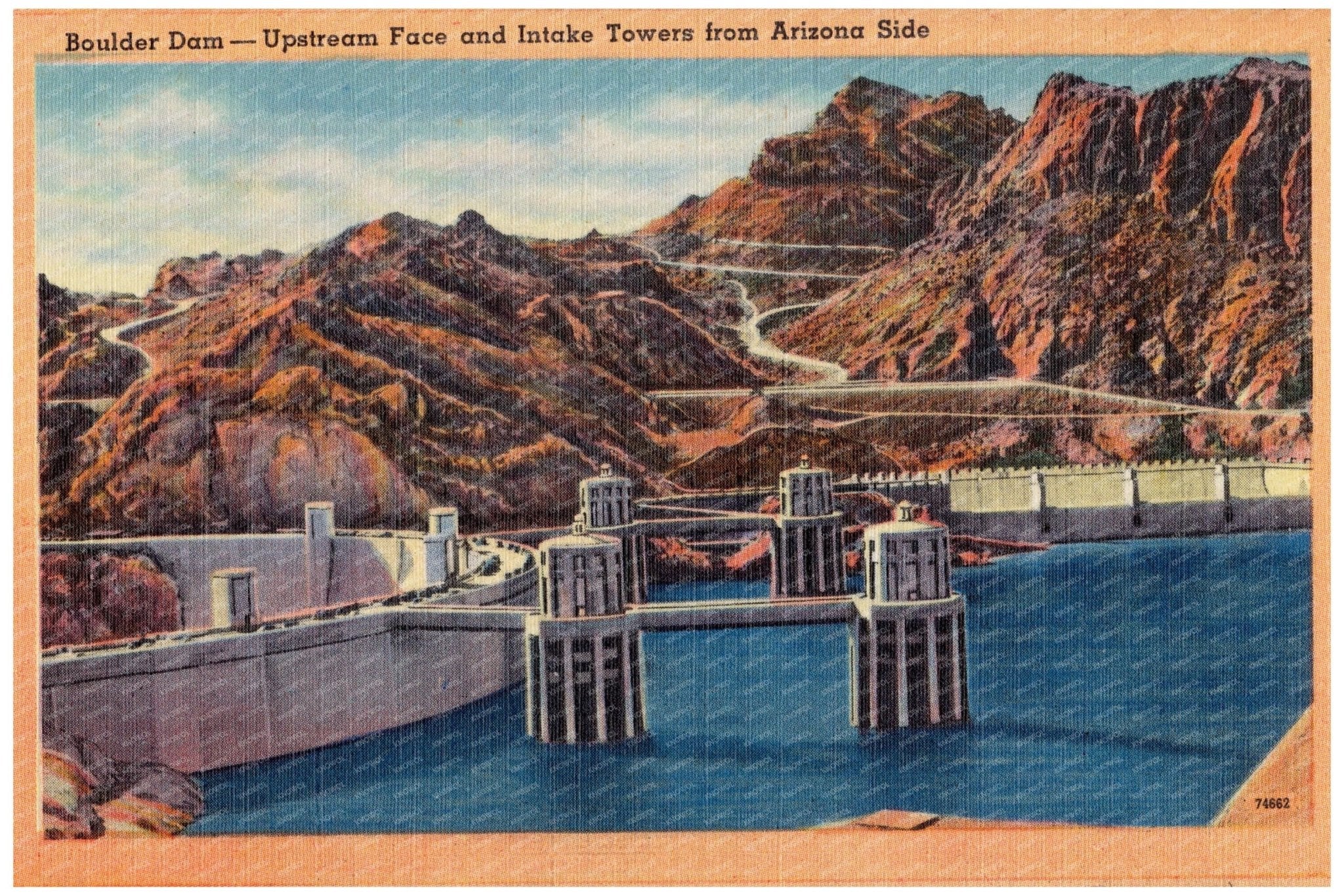 Boulder Dam Vintage Postcard 1930s Arizona View - Available at KNOWOL