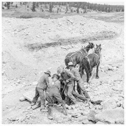 Boulder Loading for Tropic Dam Spillway 1936 - Available at KNOWOL