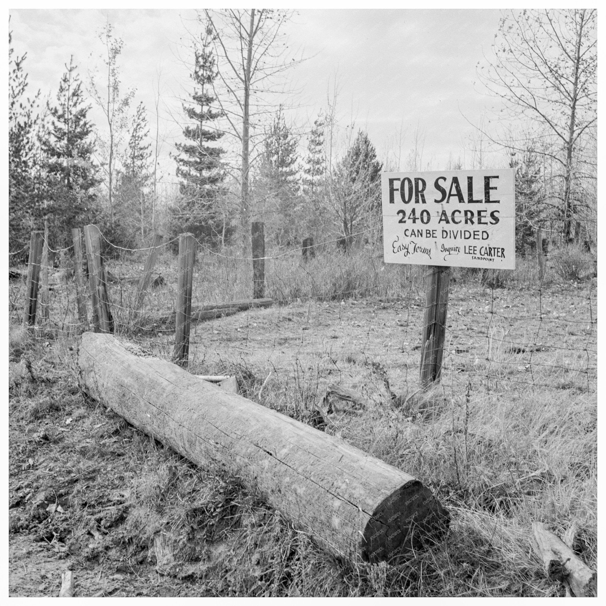 Boundary County Idaho Back Road Sign October 1939 - Available at KNOWOL