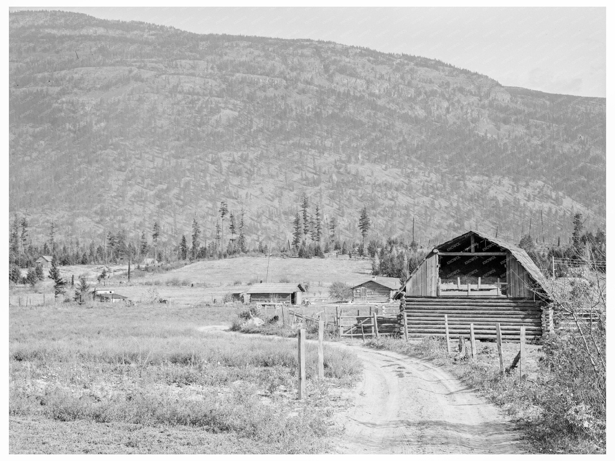 Boundary County Idaho Farm October 1939 Image - Available at KNOWOL