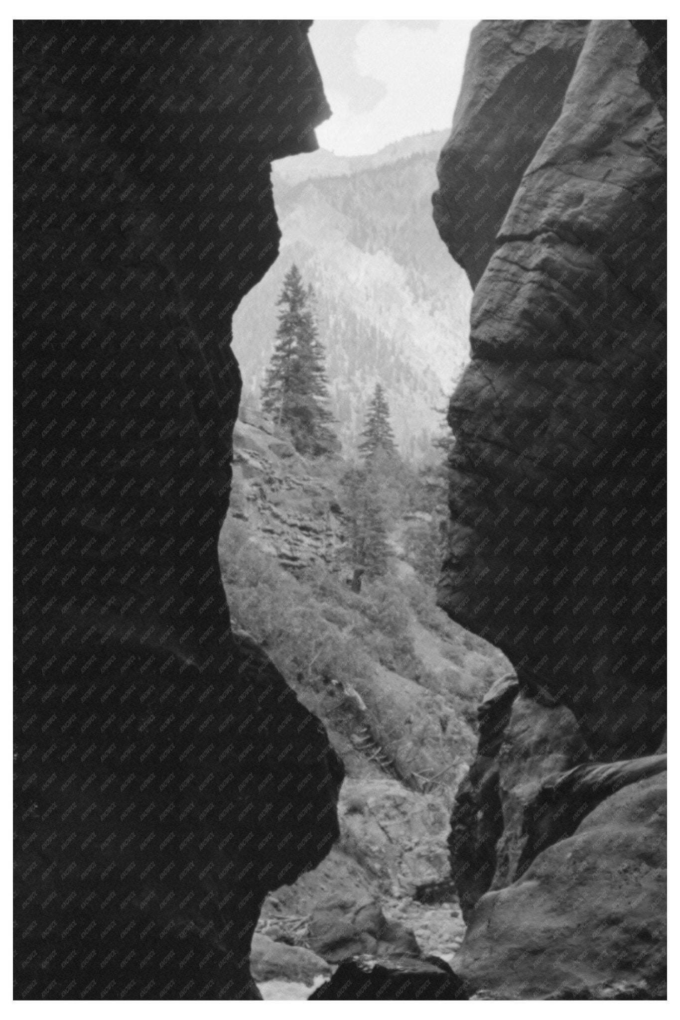 Box Canyon Ouray Colorado Vintage 1939 Image - Available at KNOWOL