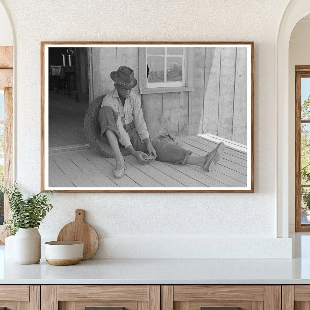 Boy on Porch of Shack Home in Southeast Missouri 1938 - Available at KNOWOL