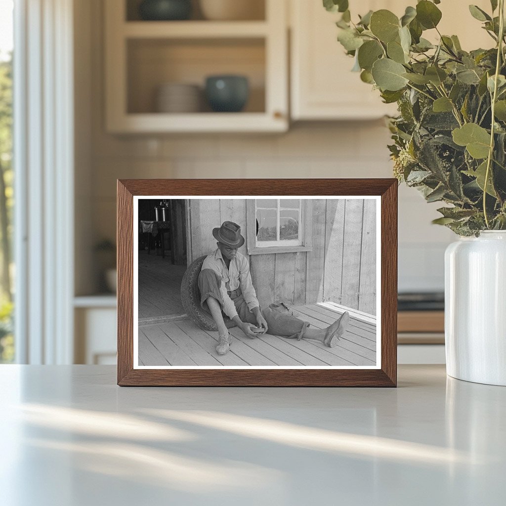 Boy on Porch of Shack Home in Southeast Missouri 1938 - Available at KNOWOL