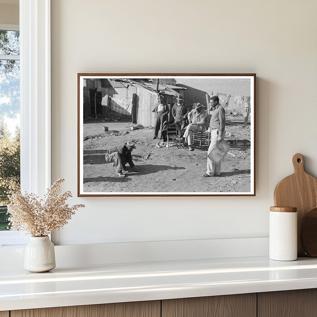 Boy Playing Marbles in Eufaula Oklahoma February 1940 - Available at KNOWOL