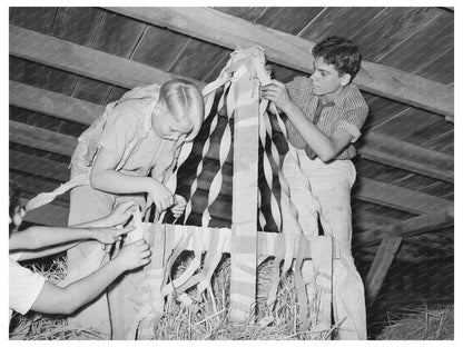 Boy Scouts Float Preparation National Rice Festival 1938 - Available at KNOWOL