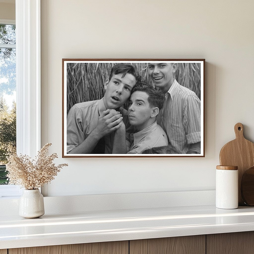 Boys at National Rice Festival Crowley Louisiana 1938 - Available at KNOWOL