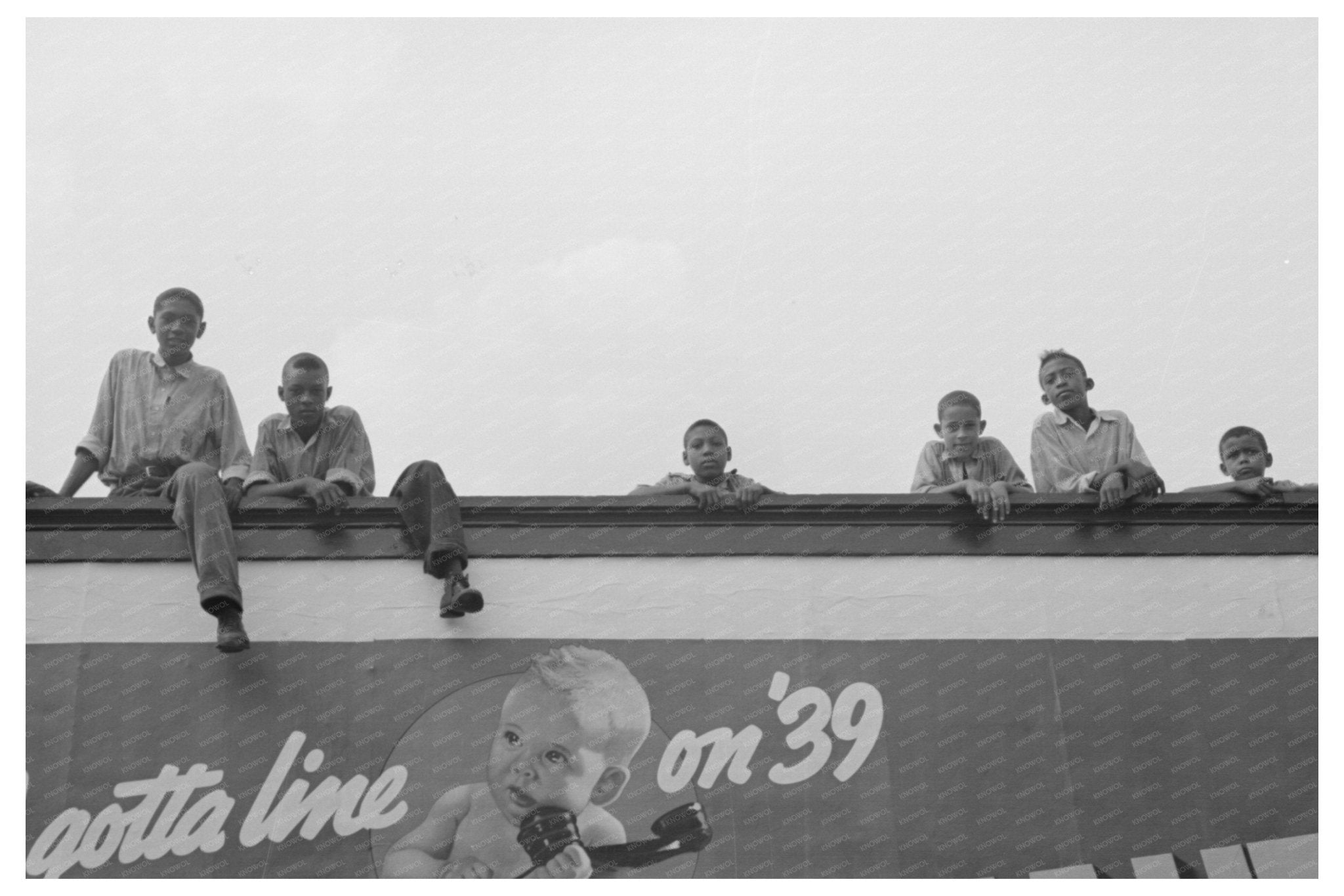 Boys on Billboard at 1938 National Rice Festival Louisiana - Available at KNOWOL