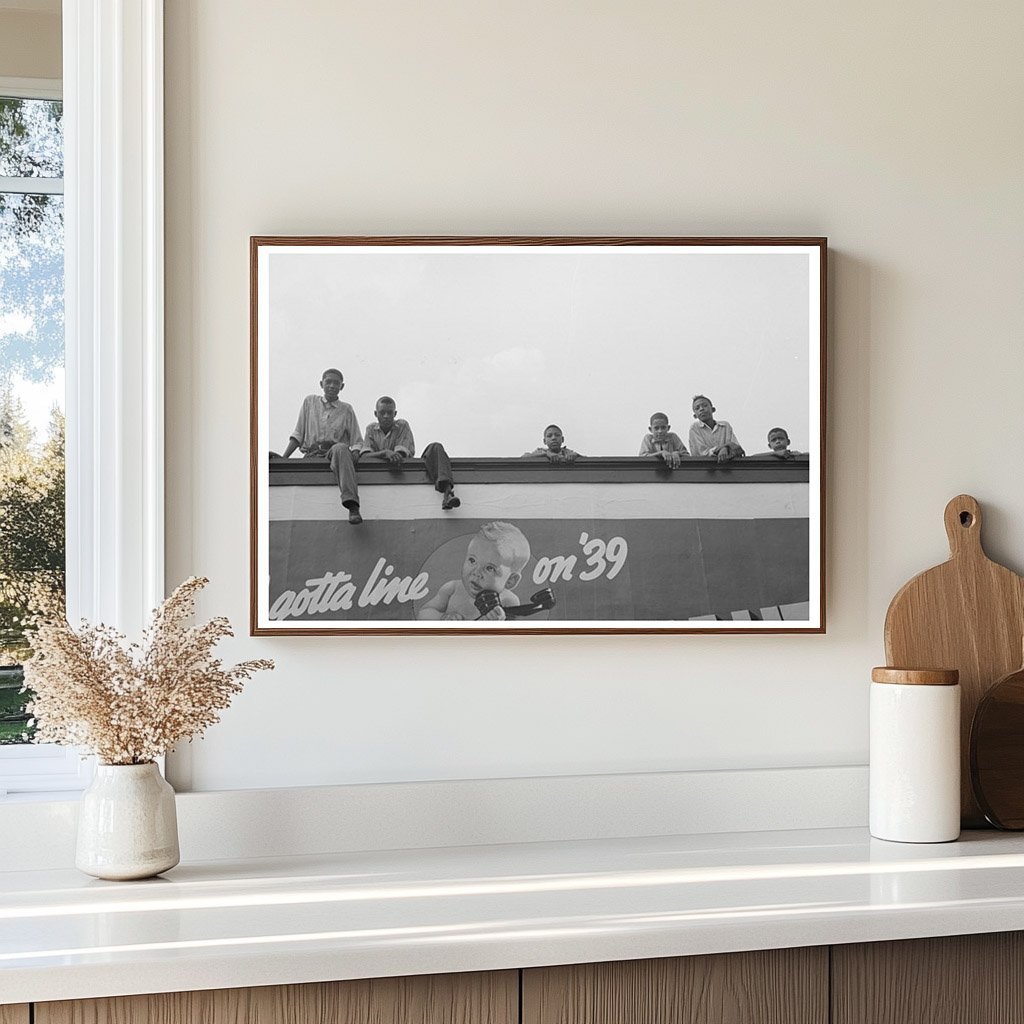 Boys on Billboard at 1938 National Rice Festival Louisiana - Available at KNOWOL