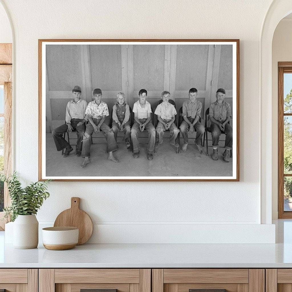 Boys Playing Baseball at Agua Fria Labor Camp 1940 - Available at KNOWOL