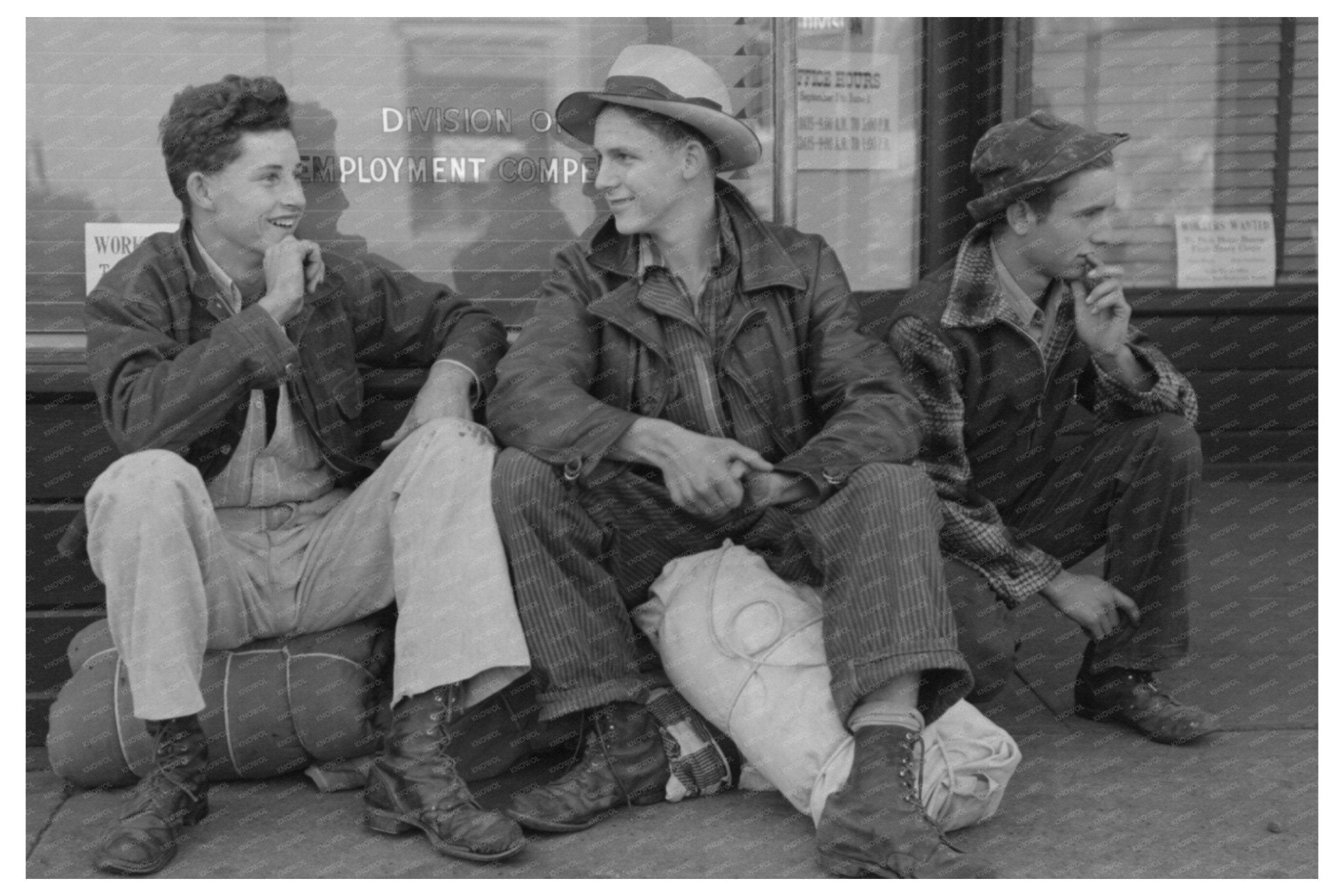 Boys Seeking Jobs at Employment Office Yakima 1941 - Available at KNOWOL