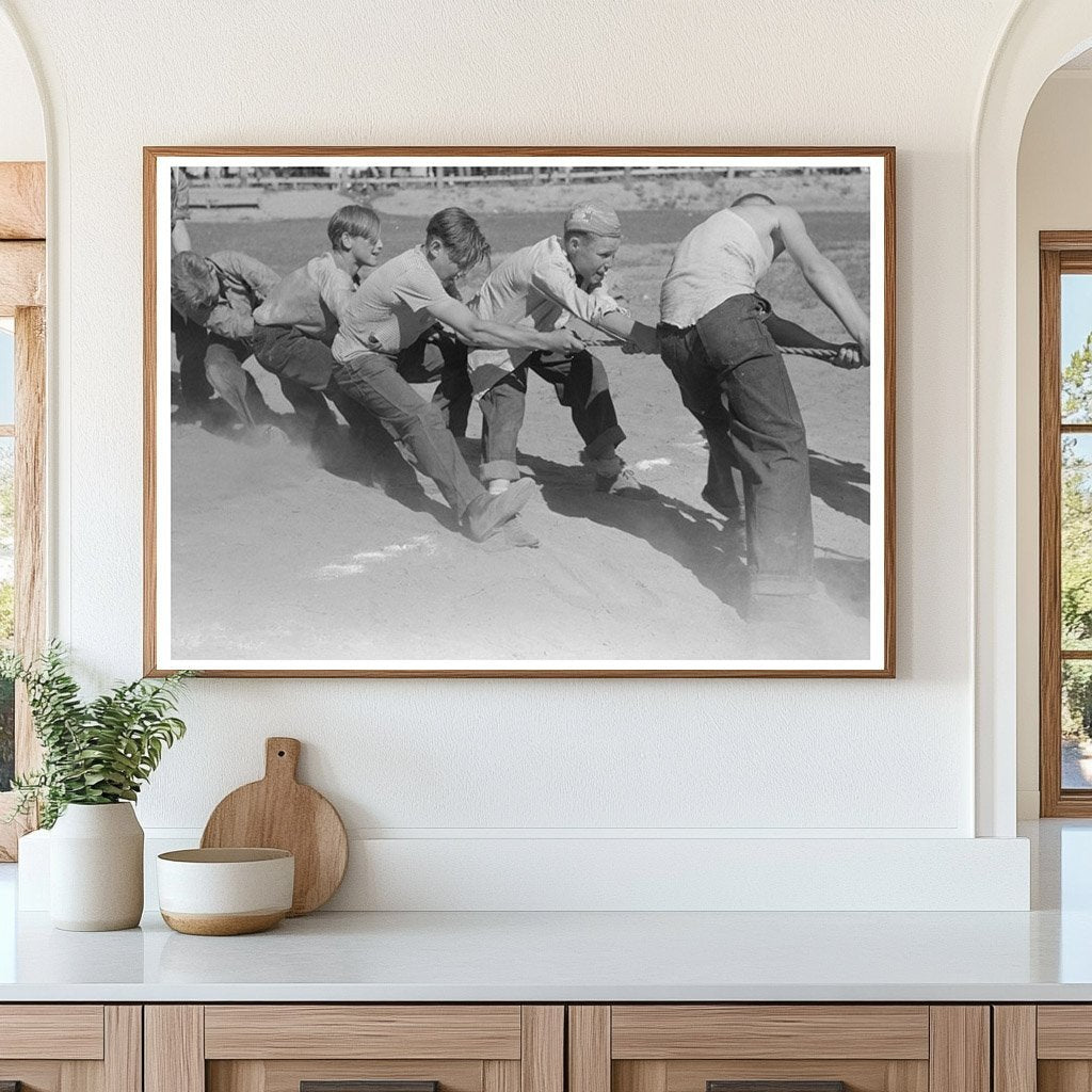 Boys Tug of War Fourth of July Celebration Vale Oregon 1941 - Available at KNOWOL