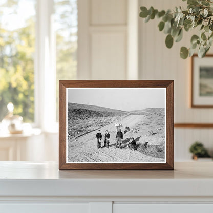 Boys Waiting for School Bus in Malheur County Oregon 1939 - Available at KNOWOL