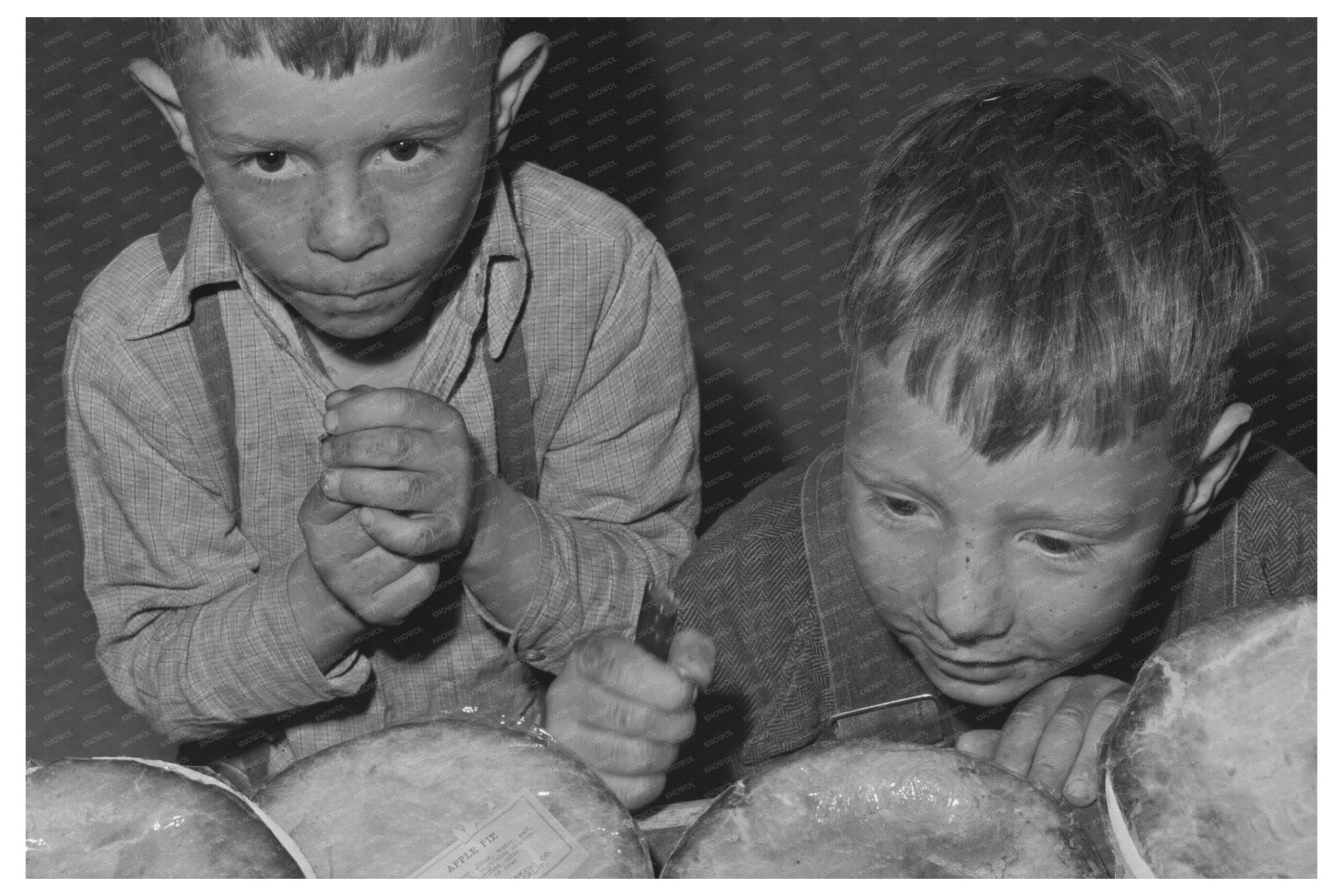 Boys Watching Cakes at Cooperative Store February 1942 - Available at KNOWOL