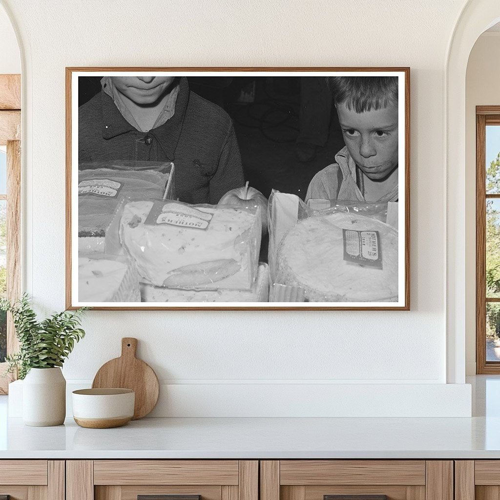 Boys Watching Cakes in Woodville California 1942 - Available at KNOWOL