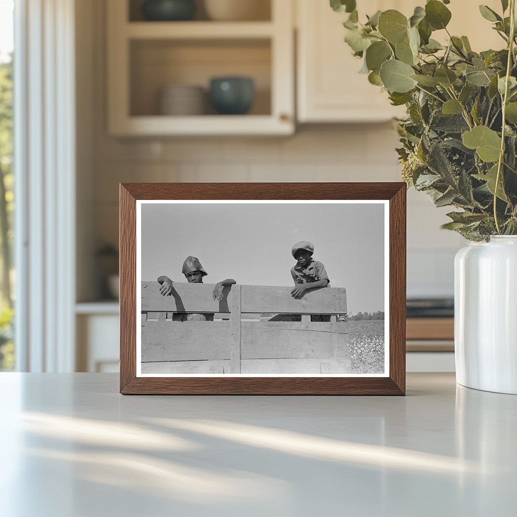 Boys Working in Cotton Truck Lake Dick Arkansas 1938 - Available at KNOWOL