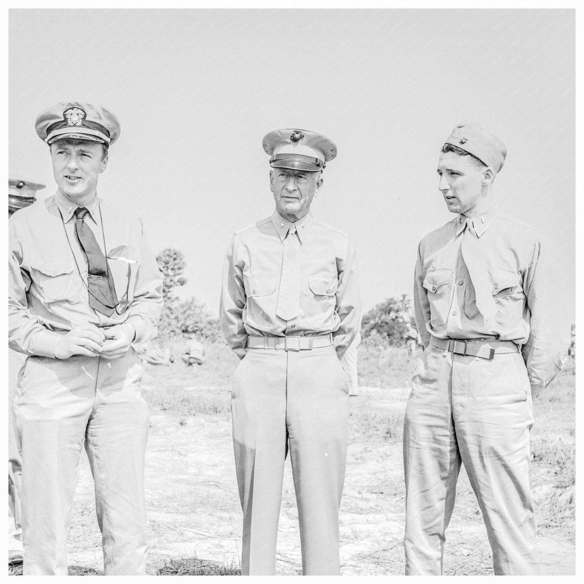 Brigadier General Emile Moses at Marine Corps Training Camp May 1942 - Available at KNOWOL